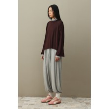 Fahhar Soft Viscone Kısa Sweat Koyu Kahve