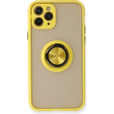 Royal Cover iPhone 11 Pro Max Yüzüklü ve Buğulu Silikon Kapak Rcv/montreal Yüzüklü