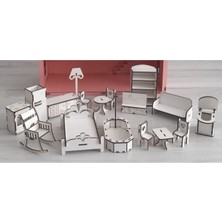 Empressco Parça Barbie Evi Mobilya Seti, Beyaz, 96 Parça, Dekorasyon Için Harika Seçenek