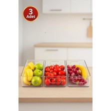 Blackstar Dolap Içi, Buzdolabı Düzenleyici, Banyo ve Mutfak Organizer – Şeffaf (3 Adet)