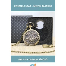 Letsii Özel Kutulu Dragonlu Antik Köstekli Saat