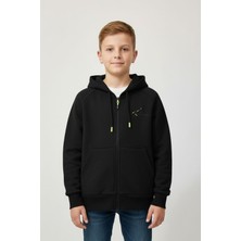 New Kids Kapüşonlu Fermuarlı 3 Iplik Şardonlu Cepli Erkek Çocuk Sweatshirt