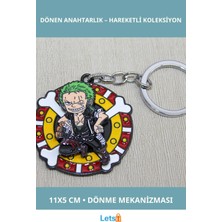 Letsii Metal Dönen One Piece Zoro Anahtarlık 11X5 cm
