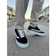 Kb-V1 Kuback Siyah Beyaz Detaylı Günlük Erkek Ayakkabı