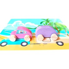 Empressco Renkli Ahşap Mini Karavanlı Çocuk Araba ile Eğlence Dolu Anlar