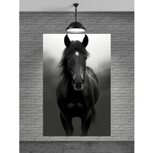 Siyah At Cam Tablo Ev Dekorasyon,balkon Dekorasyonu,dekoratif,duvar Tablo,mutfak Tablo,hediyelik