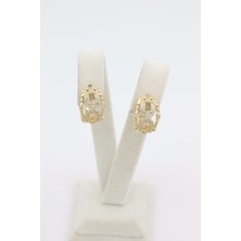 Xuping Jewelry Stil Incisi/xupıng Jewelry Zincir Şekilli Zirkon Taşlı Küpe