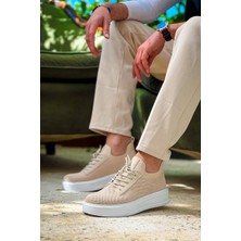 EM Trend KB-116 Kuback Bej Bağcıklı Triko Günlük Erkek Ayakkabı