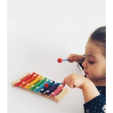 Empressco Ahşap Çocuk Selefon 24 Cm, Beyaz, Eğlenceli ve Öğretici Müzik Aleti