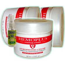Hemoplus 3X100 ml Rahatlama Bakım Kremi + 30 ml Çörek Otu Yağı ile