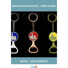 Letsii Metal Galata Kulesi Şık Anahtarlık ve Fonksiyonel Açacak