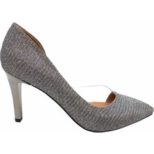 Stil Durağı Linda Model 8 Cm Topuklu Platin Sim