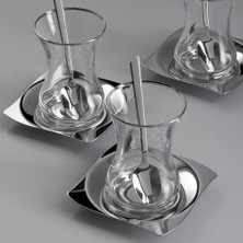 Storemax Kybele 18 Parça Çelik Çay Seti