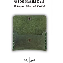 Koof Craft Rustic Snap %100 Hakiki Deri Kartlık – El Işçiliği Minimal Kartlık Cüzdan
