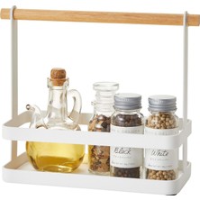 Storemax 2420 Baharat Standı, Beyaz, Çelik/ahşap, Minimalist, 24 x 10 x 20 cm