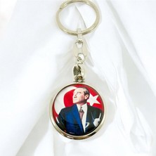 Biuti Renkli Atatürk Anahtarlık, Çift Taraflı Bombeli