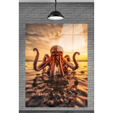 Marsilyan  Denizdeki Ahtapot Cam Tablosu