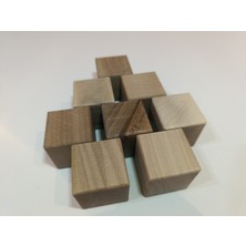 Empressco Renkli Ahşap Küp Bloklar 4X4X4 Cm, Oyun ve Dekor Seti - 8 Parça