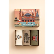 Özel Istanbul Koleksiyonu Kutulu 3'lü Şehir Serisi Unisex Çorap Seti