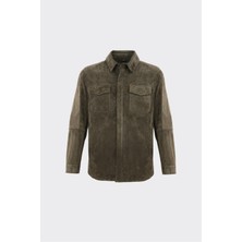 Elle Haki Deri Erkek Ceket