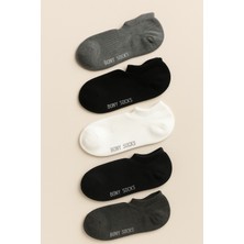 Unisex 5'li Basic Step Çorap Siyah Mix