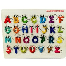 Empressco Renkli Ahşap Türkçe Harfler Bütük Seti, 3 Yaş ve Üzeri Çocuklar Için Eğitici