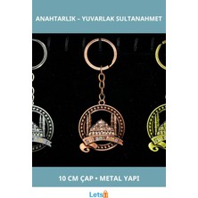 Letsii Yuvarlak Metal Sultanahmet Anahtarlık 10 cm Dekoratif Hediye