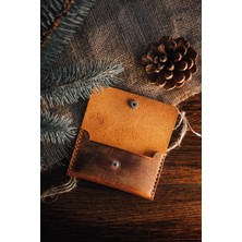 Koof Craft Rustic Snap %100 Hakiki Deri Kartlık – El Işçiliği Minimal Kartlık Cüzdan