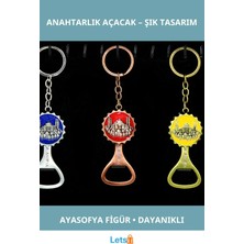 Letsii Şık Metal Ayasofya Anahtarlık ve Açacak Pratik Aksesuar
