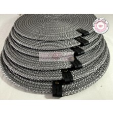 Double Knot Design 7 Prç Amerikan Servis Seti Supla Hediyelik Hasır Jüt Tress Yemek Masası Davet