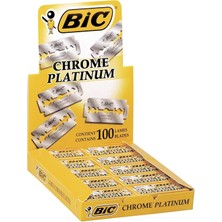 Bic Chrome Platinum Kullan-At Çift Taraflı Tıraş Bıçağı 100'LÜ Kutu Hassasiyet Önleyici Yüz İçin
