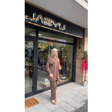 Tığ Triko 5036 Spor Dikişli Takım Kahve