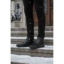 Big King Çift Fermuarlı Içi Kürklü Hakiki Deri Erkek Bot