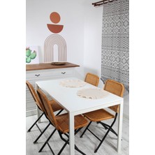 Bedinn Naturel Fırfırlı Amerikan Servisi Yuvarlak