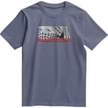 Zaytoon Kısa Kollu Filistin Yaşlı Kadının Gözleri Altı Falastınıan Dijital Baskılı Unisex S - 2xl T300024