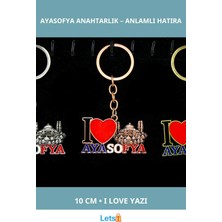 Letsii Metal Ayasofya Anahtarlık I Love Ayasofya 10 cm