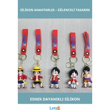 Letsii Luffy Silikon Anahtarlık Eğlenceli Anime Karakteri