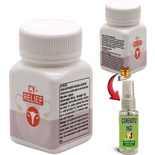 Cy-Relief 2 Kutu Amerikan Kızılcığı Ebegümeci Adaçayı C Vitamini Esktarlarıyla Erkeğe Özel Destekleme + Çörek Otu Masaj Yağı 30 ml