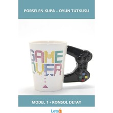 Letsii Game Over Temalı Porselen Kupa Bardak