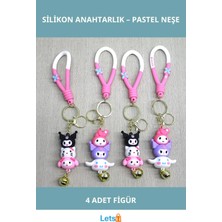 Letsii Hello Kitty ve Arkadaşları Pastel Renkli Silikon Anahtarlık