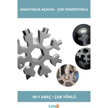 Letsii Çok Amaçlı Paslanmaz Çelik Kar Tanesi Anahtarlık Açacak