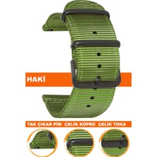  18mm-20mm-22mm-24mm saatlerle uyumlu premıum nato kumaş tekstil saat kordonu kayışı f39cldb-m