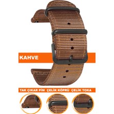  18mm-20mm-22mm-24mm saatlerle uyumlu premıum nato kumaş tekstil saat kordonu kayışı f39cldb-b
