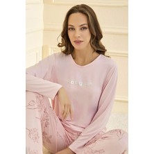 Remsa Kadın Milan Kumaş Pijama Takımı 50902-2758 Somon