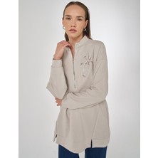 Kayra Hotfix Baskılı Üç Iplik Sweatshirt 31060