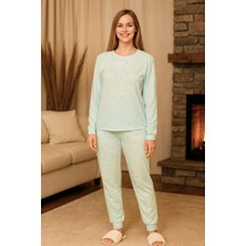 Remsa Kadın Puantiye Desen Comfort Pijama Takımı 0499 Mint