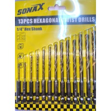 Ctn Paltava Sonax Hss Bits Ahşap Metal Delici Uç Seti 1/4 Uyumlu 13 Adet