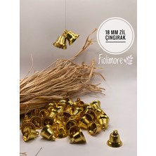 FioliMore 10 Adet 1 cm Altın Renk Çan Zil Çıngırak Yılbaşı Noel Gold