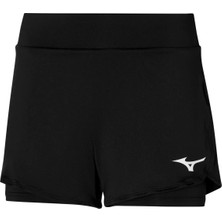 Mizuno Flex Kadın Tenis Şort Siyah Geniş Bel Bandı ile Rahat Hareket Özgürlüğü