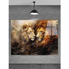 Aslan Cam Tablo Ev Dekorasyon,balkon Dekorasyonu,dekoratif,duvar Tablo,mutfak Tablo